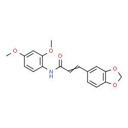 3-(1,3-Benzodioxol-5-yl)-N-(2,4-dimethoxyphenyl)acrylamide Structure