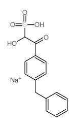 Benzeneethanesulfonicacid, a-hydroxy-b-oxo-4-(phenylmethyl)-, sodiumsalt (1:1) structure