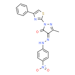 5-methyl-4-[(4-nitrophenyl)hydrazono]-2-(4-phenyl-1,3-thiazol-2-yl)-2,4-dihydro-3H-pyrazol-3-one picture