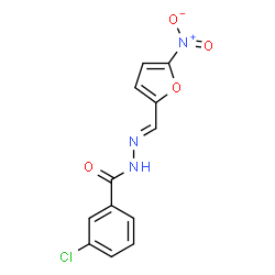 3-chloro-N'-[(E)-(5-nitrofuran-2-yl)methylidene]benzohydrazide结构式