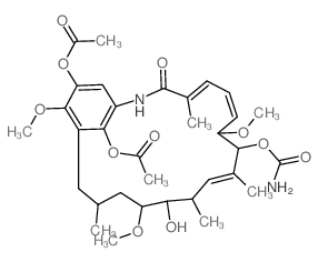 Geldanamycin,18,21-bis(acetyloxy)-18,21-didehydro-18,21-dideoxo- (9CI) structure
