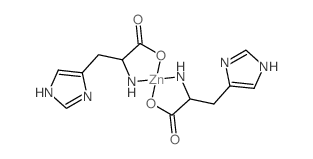 Zinc,bis(L-histidinato-kN,kN3)-, (T-4)- structure