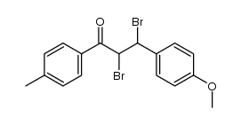 2,3-dibromo-3-(4-methoxyphenyl)-1-(4-methylphenyl)-propan-1-one结构式