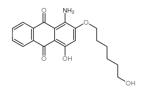 1-amino-4-hydroxy-2-[(6-hydroxyhexyl)oxy]anthraquinone structure