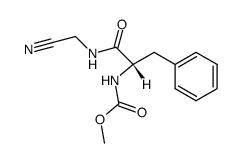 N-Methoxycarbonyl-L-phenylalanyl-aminoacetonitril Structure