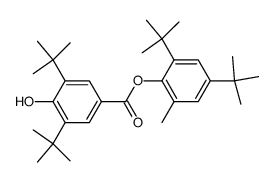 2-methyl-4,6-di-tert-butylphenyl 3,5-di-tert-butylphenyl-4-hydroxybenzoate结构式