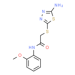 2-[(5-AMINO-1,3,4-THIADIAZOL-2-YL)THIO]-N-(2-METHOXYPHENYL)ACETAMIDE结构式