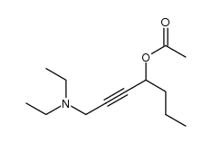 acetic acid-(4-diethylamino-1-propyl-but-2-ynyl ester) Structure