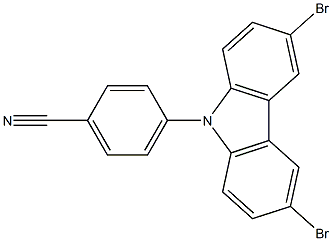 4-(3,6-dibromo-9H-carbazol-9-yl)benzonitrile structure