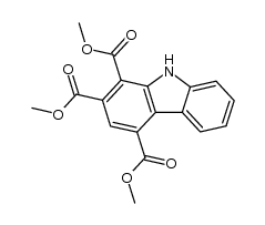 9H-Carbazole-1,2,4-tricarboxylic acid trimethyl ester Structure