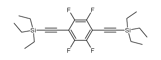 ((perfluoro-1,4-phenylene)bis(ethyne-2,1-diyl))bis(triethylsilane) Structure