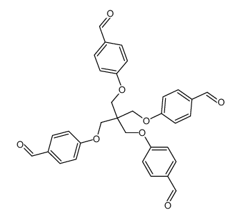 4,4'-((2,2-bis((4-formylphenoxy)methyl)propane-1,3-diyl)bis(oxy))dibenzaldehyde Structure