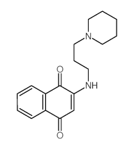 1,4-NAPHTHOQUINONE, 2-(3-PIPERIDINOPROPYL)AMINO- structure