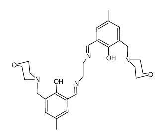 4,4'-dimethyl-6,6'-bis(morpholinomethyl)-2,2'-[1,3-propanediylbis(nitrilomethylidene)]diphenol结构式