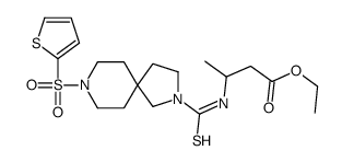 ethyl 3-[(8-thiophen-2-ylsulfonyl-2,8-diazaspiro[4.5]decane-2-carbothioyl)amino]butanoate Structure