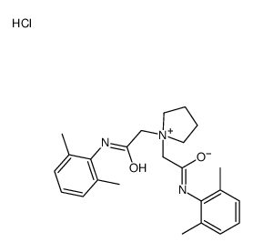 2-[1-[2-(2,6-dimethylanilino)-2-oxoethyl]pyrrolidin-1-ium-1-yl]-N-(2,6-dimethylphenyl)acetamide,chloride结构式