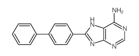 8-(4-phenylphenyl)-7H-purin-6-amine结构式