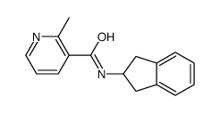 N-(2,3-dihydro-1H-inden-2-yl)-2-methylpyridine-3-carboxamide结构式