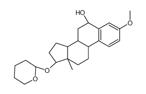 (8R,9S,13S,14S,17S)-3-methoxy-13-methyl-17-(oxan-2-yloxy)-6,7,8,9,11,12,14,15,16,17-decahydrocyclopenta[a]phenanthren-6-ol结构式