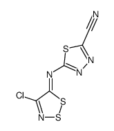 5-[4-Chloro-[1,2,3]dithiazol-(5Z)-ylideneamino]-[1,3,4]thiadiazole-2-carbonitrile Structure