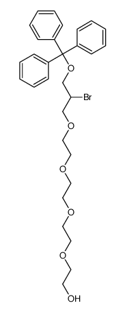 2-[2-[2-[2-(2-bromo-3-trityloxypropoxy)ethoxy]ethoxy]ethoxy]ethanol结构式