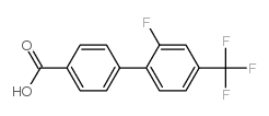 4-(2-Fluoro-4-(trifluoromethyl)phenyl)benzoic acid Structure
