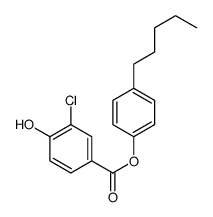 3-Chloro-4-hydroxybenzoic acid 4-pentylphenyl ester结构式