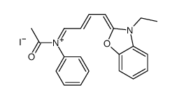 2-[4-(acetylphenylamino)buta-1,3-dienyl]-3-ethylbenzoxazolium iodide结构式