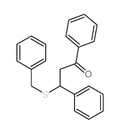 3-benzylsulfanyl-1,3-diphenyl-propan-1-one结构式