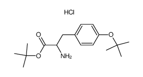 2-amino-3-(4-tert-butoxy-phenyl)-propionic acid tert-butyl ester hydrochloride结构式