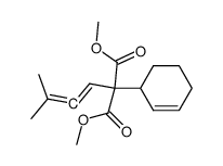 dimethyl 2-(cyclohex-2-enyl)-2-(3-methylbuta-1,2-dienyl)malonate结构式