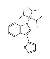 3-(thiophen-2-yl)-1-(triisopropylsilyl)-1H-indole Structure