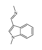 N-methyl-1-(1-methylindol-3-yl)methanimine结构式