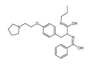 N-[1-oxo-1-(propylamino)-3-[4-(2-pyrrolidin-1-ylethoxy)phenyl]propan-2-yl]benzamide Structure