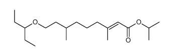 propan-2-yl 3,7-dimethyl-9-pentan-3-yloxynon-2-enoate Structure