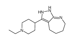 Pyrazolo[3,4-b]azepine, 3-(1-ethyl-4-piperidinyl)-1,4,5,6,7,8-hexahydro- (9CI) Structure