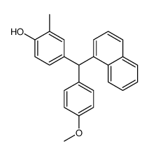 4-[(4-methoxyphenyl)-naphthalen-1-ylmethyl]-2-methylphenol Structure