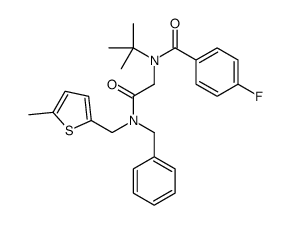 N-[2-[benzyl-[(5-methylthiophen-2-yl)methyl]amino]-2-oxoethyl]-N-tert-butyl-4-fluorobenzamide结构式