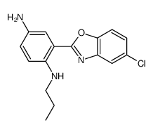 2-(5-chloro-1,3-benzoxazol-2-yl)-1-N-propylbenzene-1,4-diamine结构式