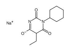 sodium 1-cyclohexyl-5-ethylbarbiturate structure