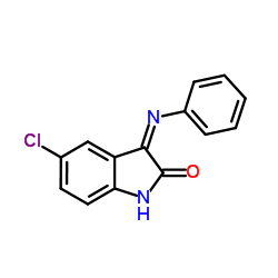 (3Z)-5-Chloro-3-(phenylimino)-1,3-dihydro-2H-indol-2-one结构式
