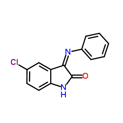 (3Z)-5-Chloro-3-(phenylimino)-1,3-dihydro-2H-indol-2-one Structure