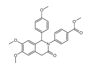 methyl 4-[6,7-dimethoxy-1-(4-methoxyphenyl)-3-oxo-1,4-dihydroisoquinolin-2-yl]benzoate结构式