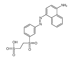 2-[3-[(4-aminonaphthalen-1-yl)diazenyl]phenyl]sulfonylethanesulfonic acid Structure