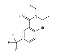 2-bromo-N,N-diethyl-5-(trifluoromethyl)benzenecarboximidamide结构式