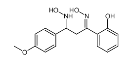 3-Hydroxyamino-1-(2-hydroxy-phenyl)-3-(4-methoxy-phenyl)-propan-1-one oxime结构式