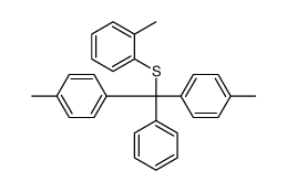 1-[bis(4-methylphenyl)-phenylmethyl]sulfanyl-2-methylbenzene结构式