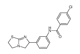 4-chloro-N-[3-(2,3,5,6-tetrahydro-imidazo[2,1-b]thiazol-6-yl)-phenyl]-benzamide结构式