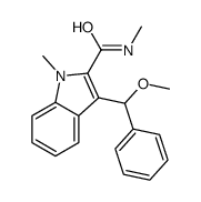 3-[methoxy(phenyl)methyl]-N,1-dimethylindole-2-carboxamide Structure