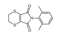 N-(2,6-dimethylphenyl)-3,6-dithiacyclohexene-1,2-dicarboximide结构式